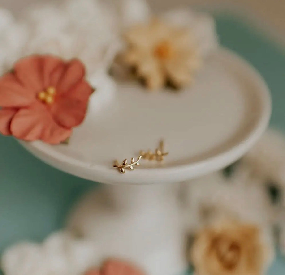 Gold leaf studs