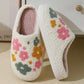Women's floral slippers, colorful flowers