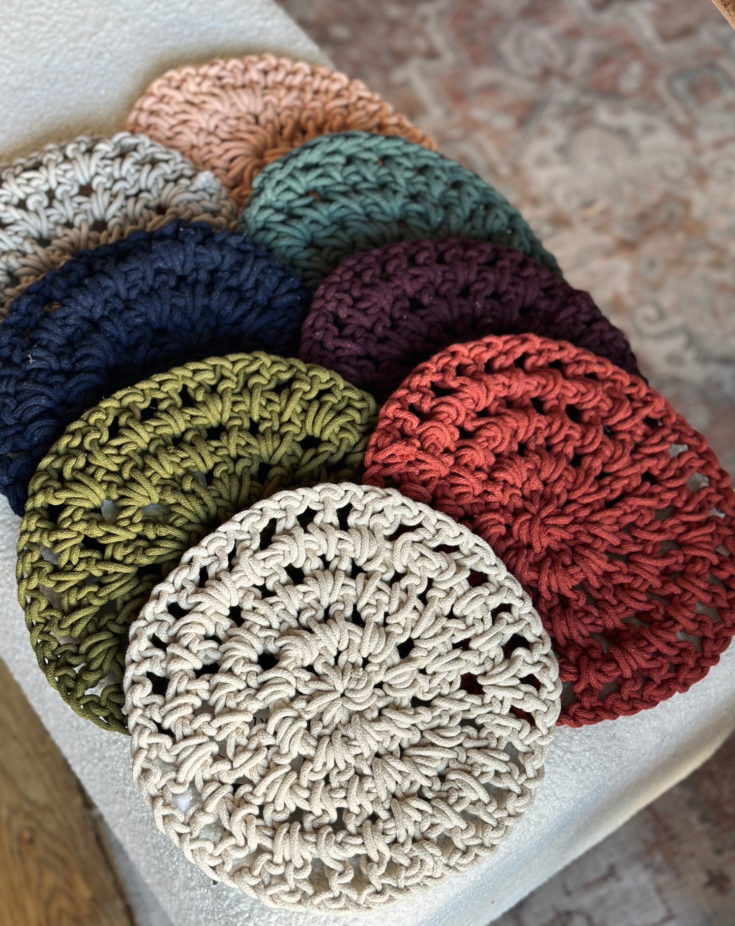 Knotted trivet (various colors)