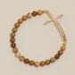 Hammered cross bracelet (various)
