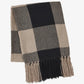 Black tan buffalo checkered throw blanket