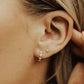 Flower mini studs, gold