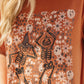 Skeleton floral pumpkin tee