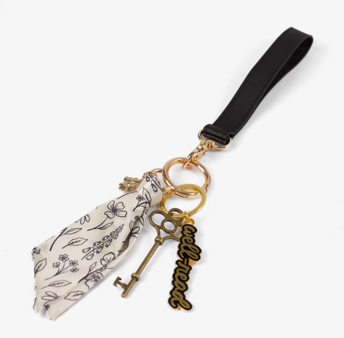 Floral satin keychain (various)
