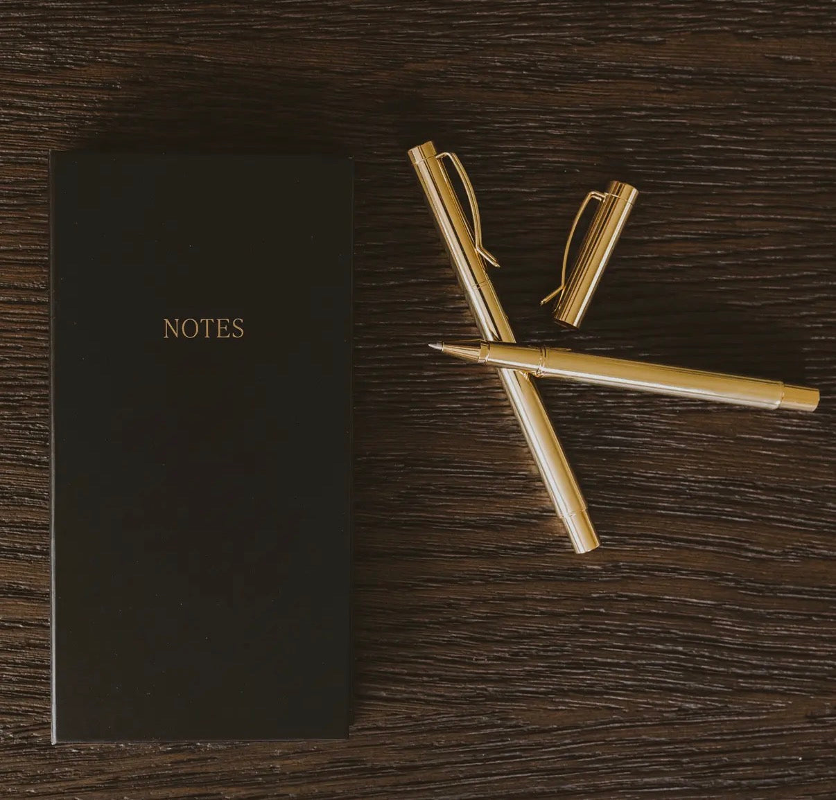 Gold metal pen set