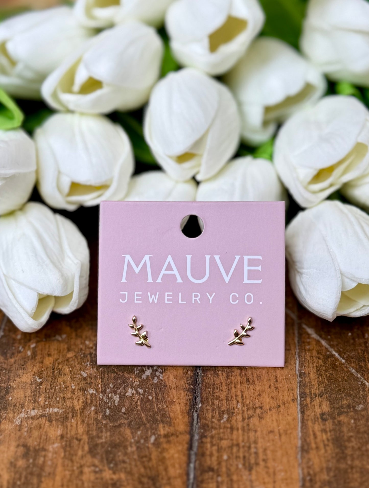 Gold leaf studs