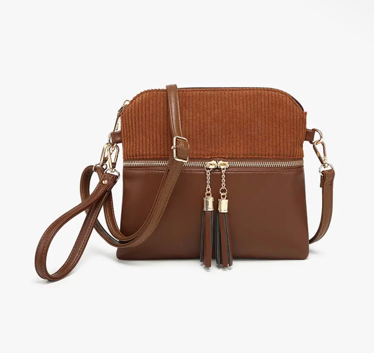 Double zip crossbody purse (various)