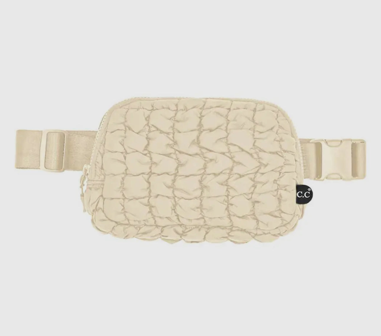 Quilted puffer fanny pack belt bag (various colors)