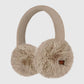 C.C. Cable knit fur earmuffs
