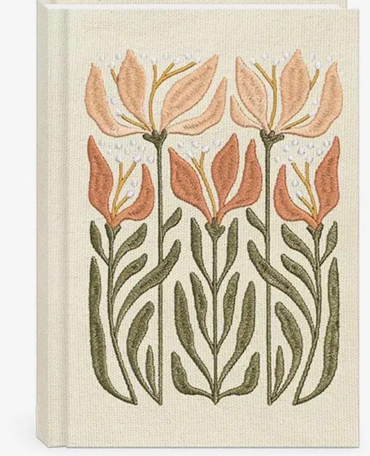 Embroidered hardcover fabric journal (various)