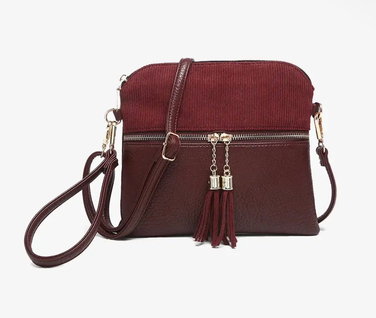 Double zip crossbody purse (various)