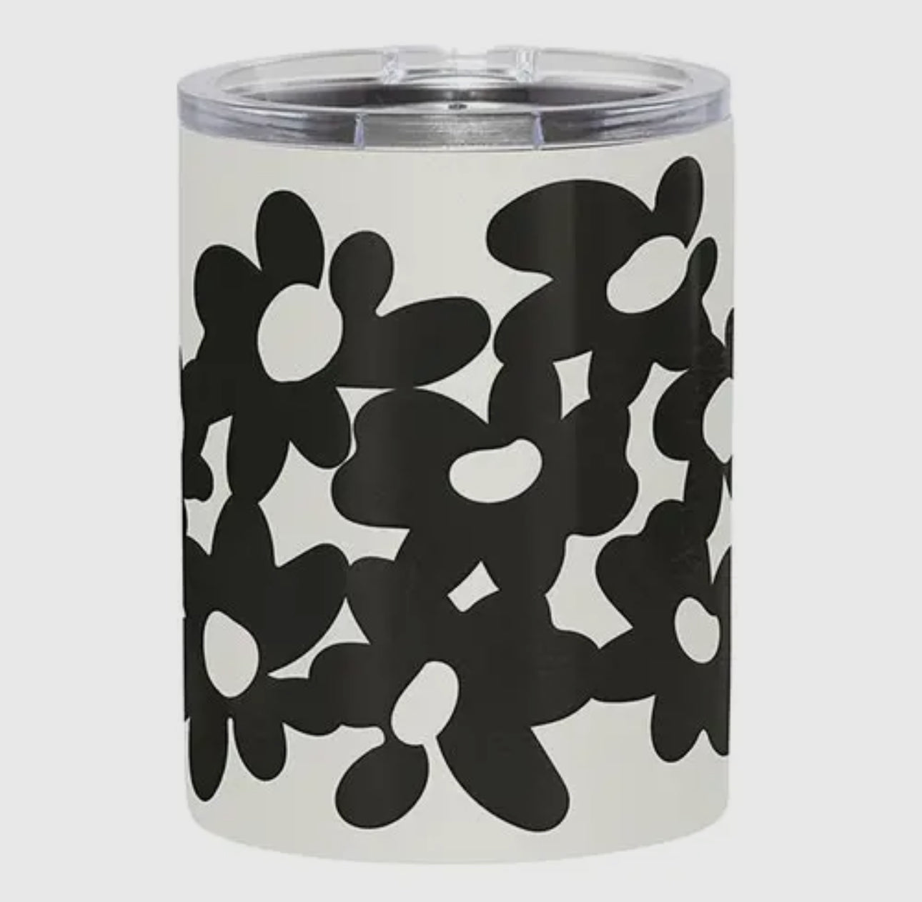 Black floral tumbler