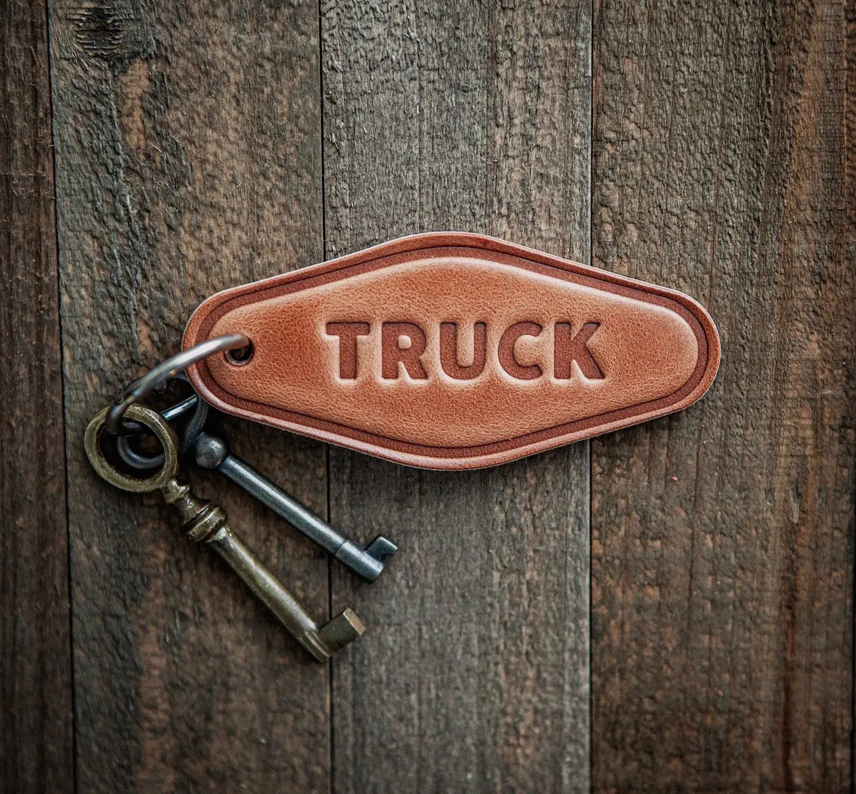 Leather keychain, Wisconsin made (various)