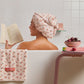 Kitsch satin lined flexi shower cap - cherry print