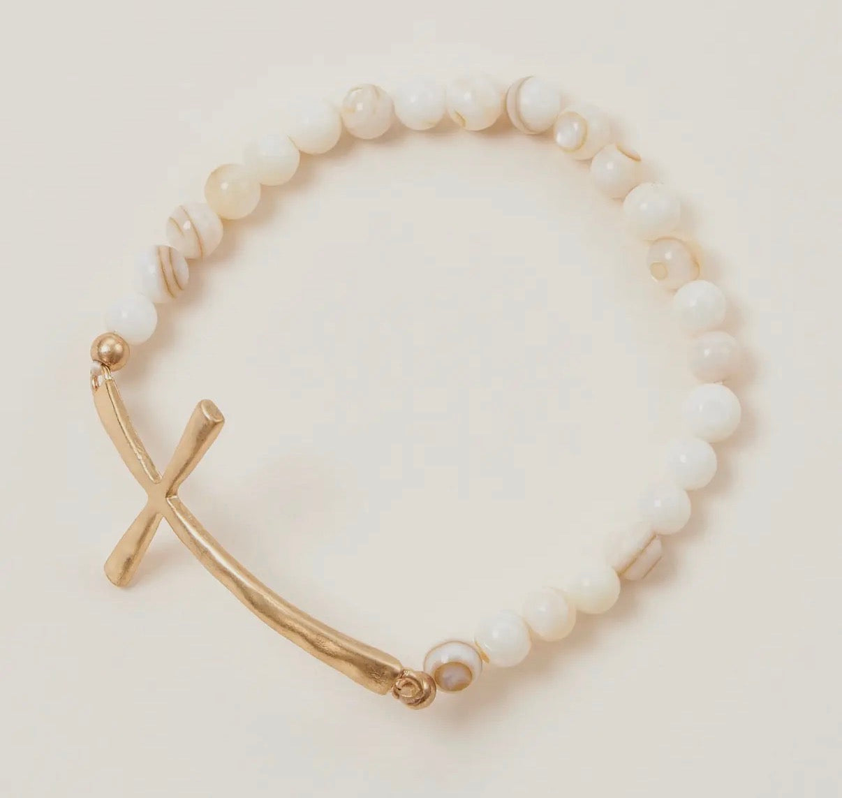 Hammered cross bracelet (various)