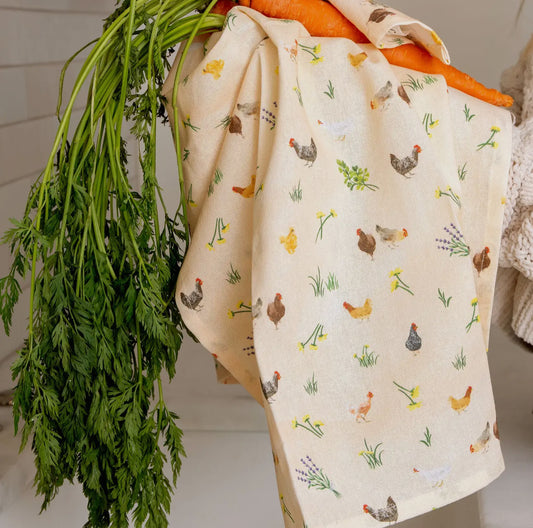 Chicken meadows kitchen towel