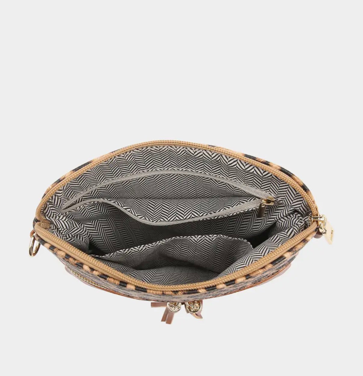 Double zip crossbody purse (various)