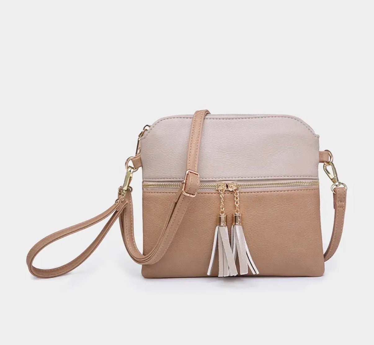 Double zip crossbody purse (various)