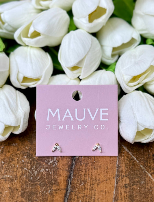 Dainty diamond studs