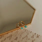 Turquoise hoop charm dangles