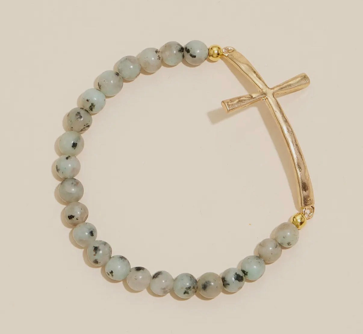 Hammered cross bracelet (various)