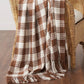 Woven heritage checkered throw blanket