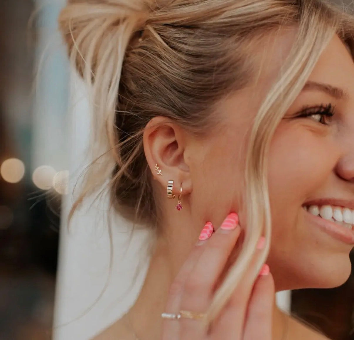 Gold leaf studs