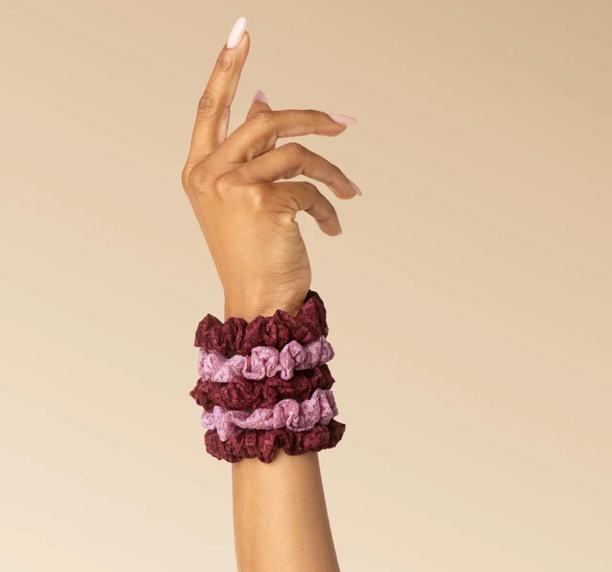 Ruched lace scrunchies(various)