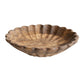 Wood scalloped bowl