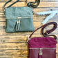 Corduroy dual zip crossbody (various)