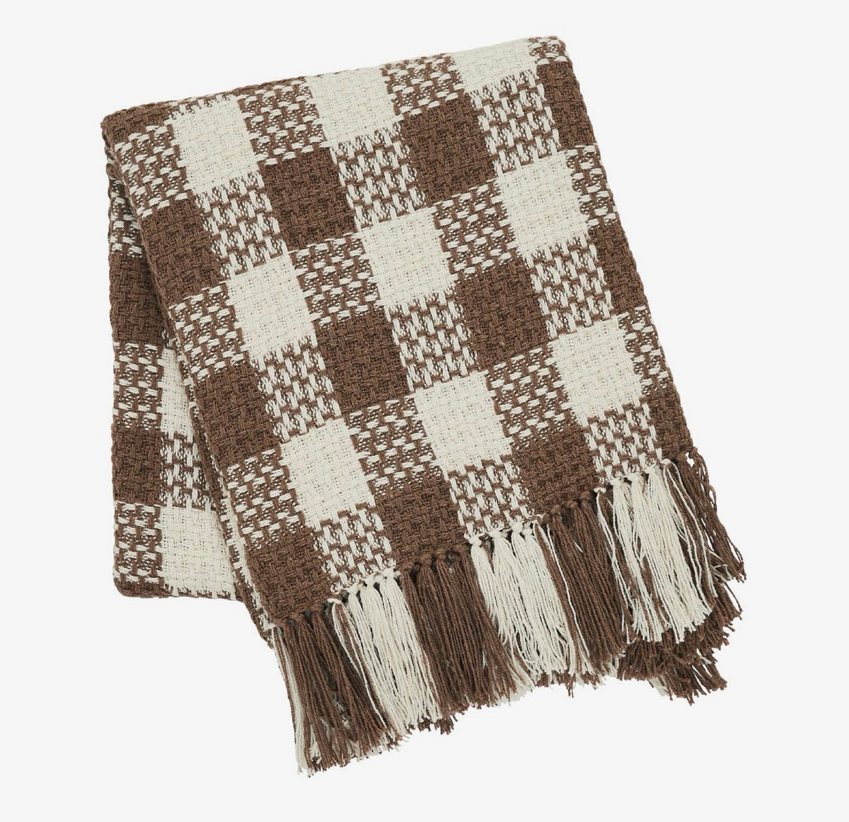 Woven heritage checkered throw blanket