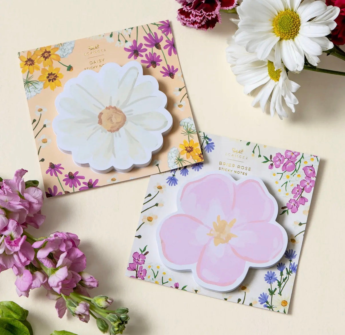 Flower sticky notes
