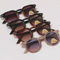 Women's round tinted sunglasses