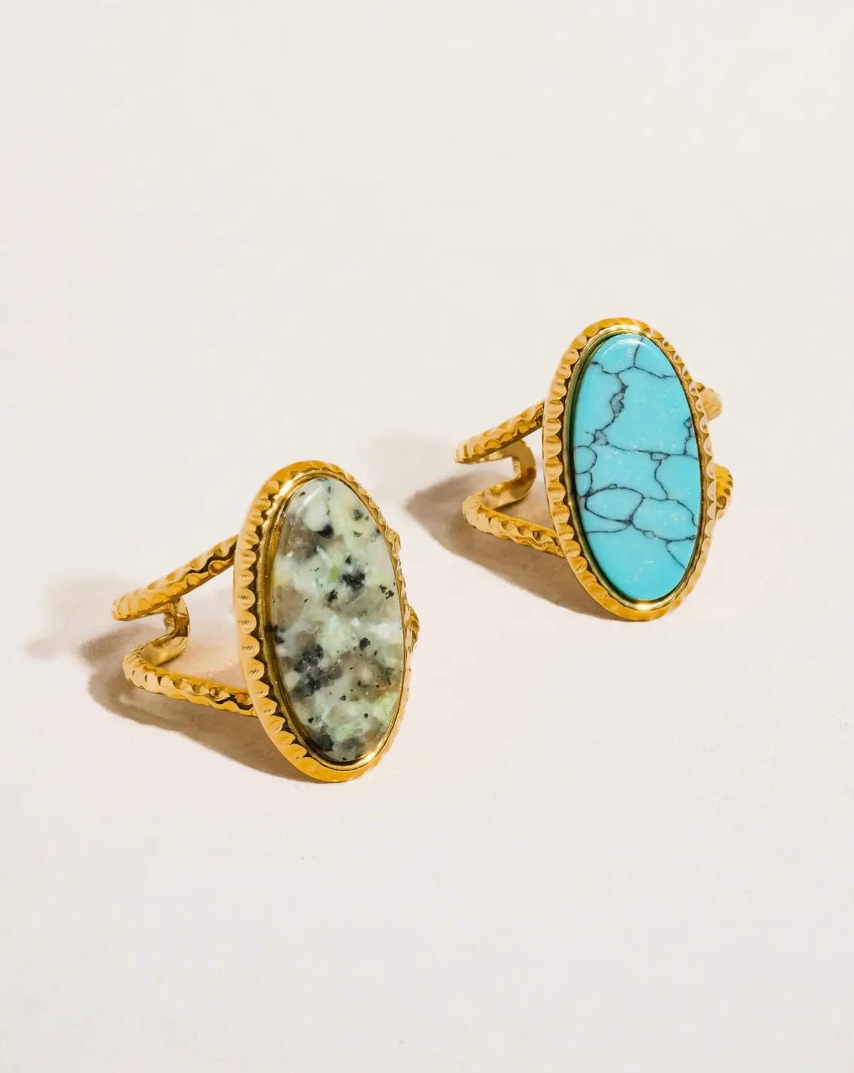 Natural stone ring