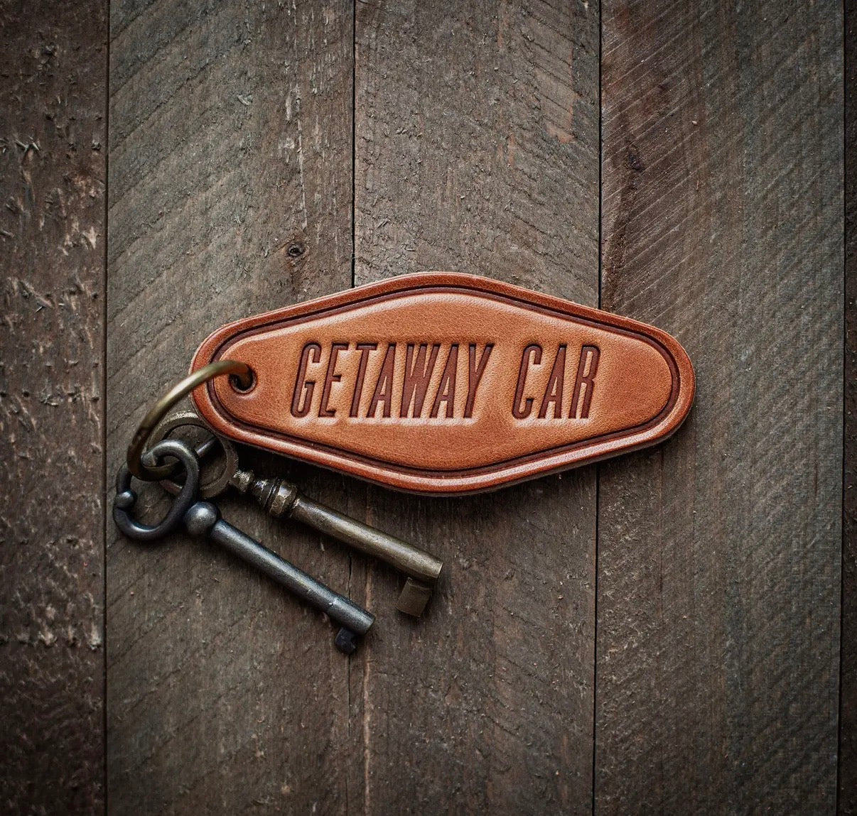 Leather keychain, Wisconsin made (various)