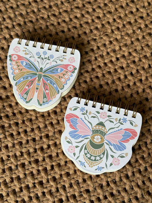 Botanical spiral notepad