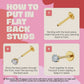 Diamond flat back studs