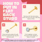 Aurora Diamond flatback studs