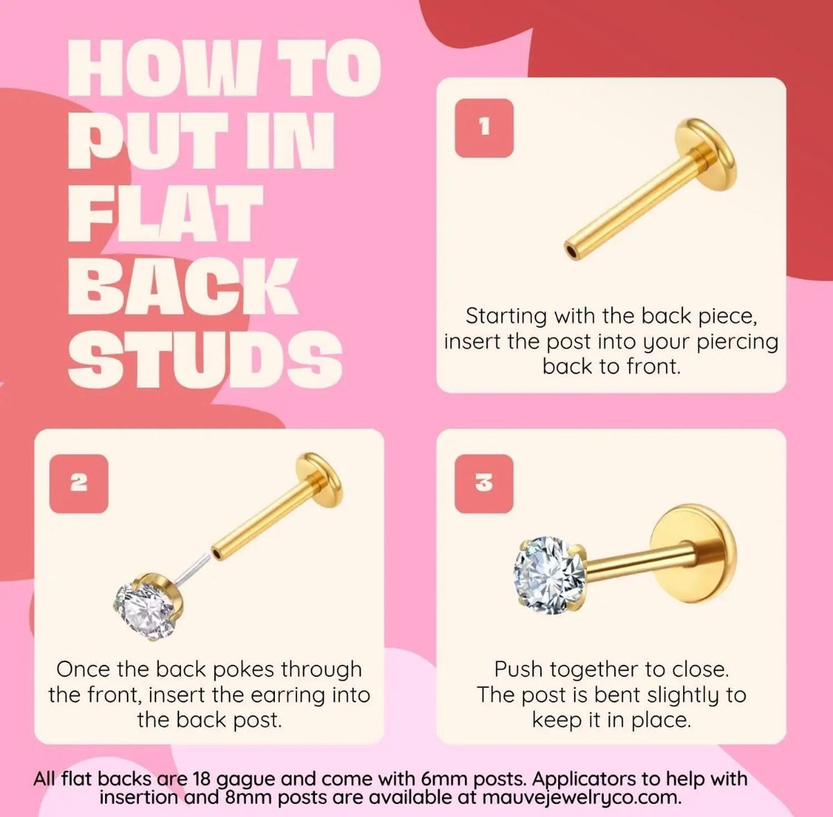 Aurora Diamond flatback studs