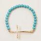 Hammered cross bracelet (various)