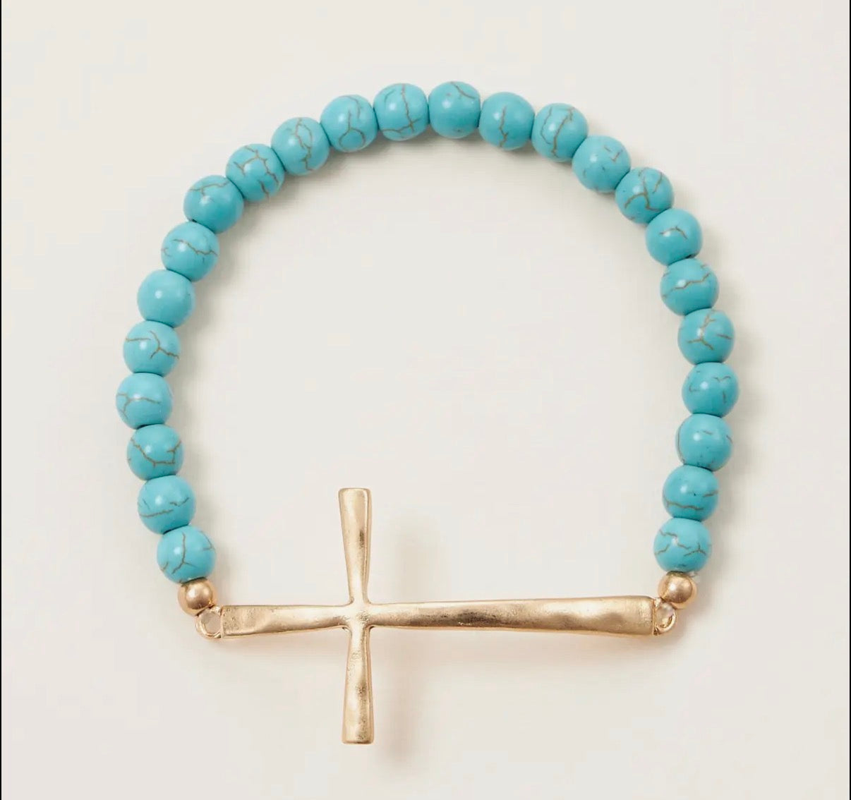 Hammered cross bracelet (various)