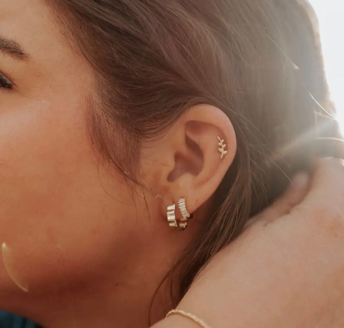 Gold leaf studs