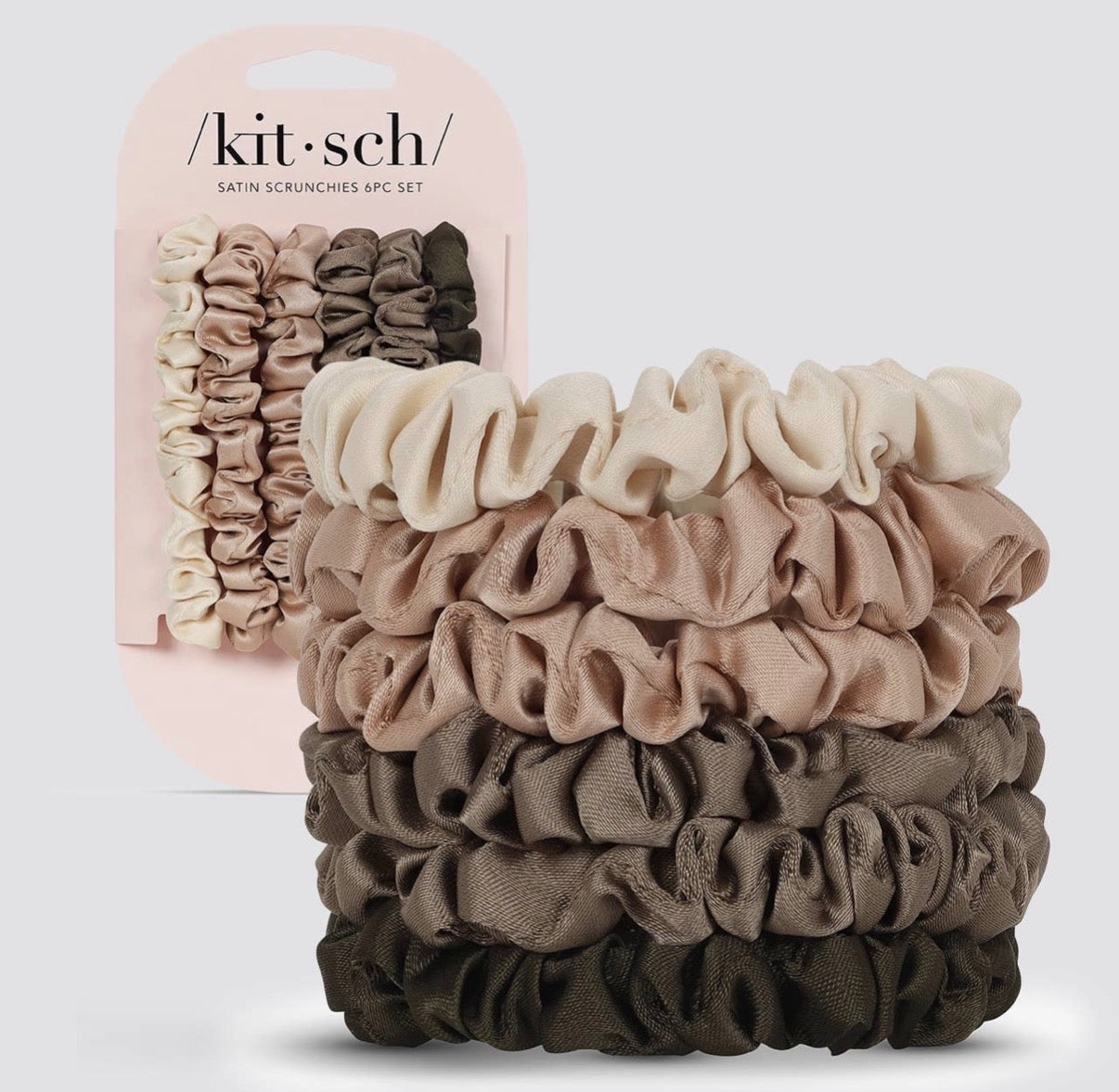 Satin scrunchie set, kitsch (various)