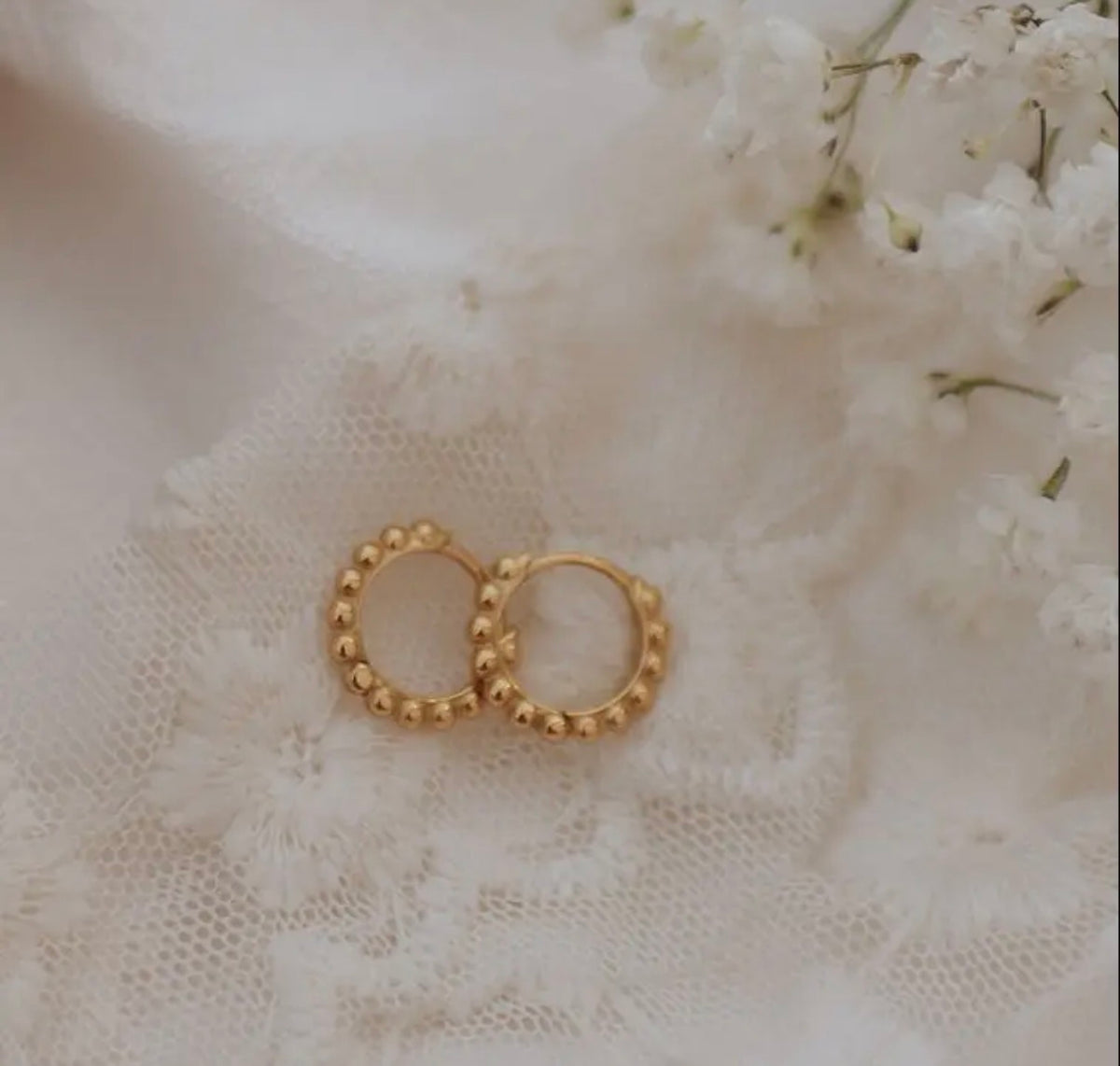 Goldie dot hoops