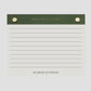 Green gold rivet notepad