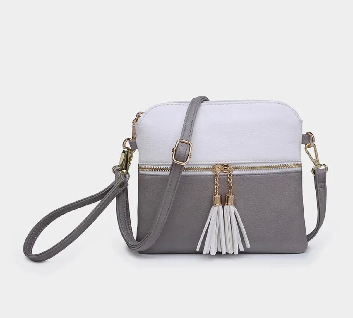 Double zip crossbody purse (various)