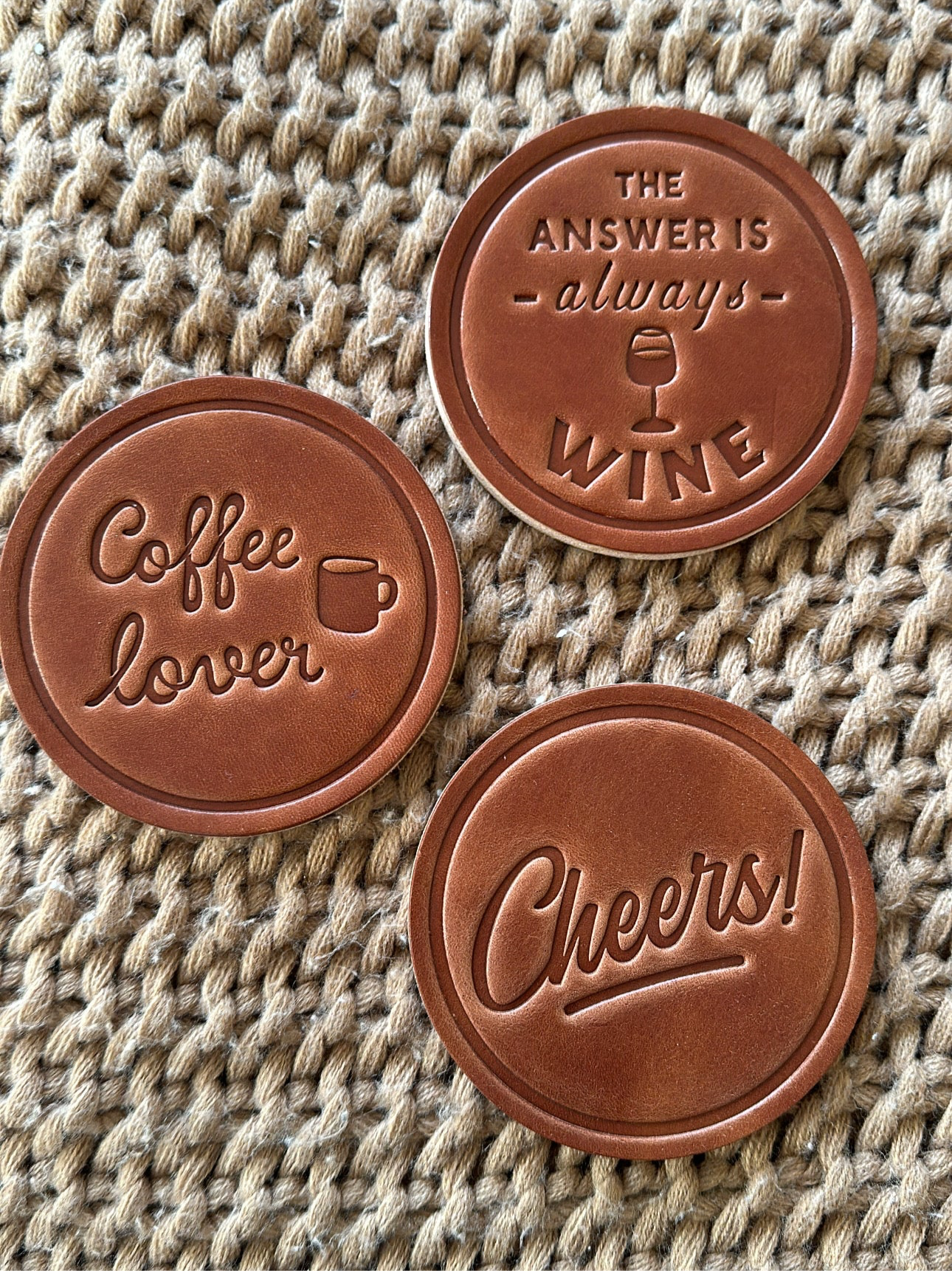 Leather coaster (various)