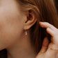 Rectangle diamond charm hoops (various)