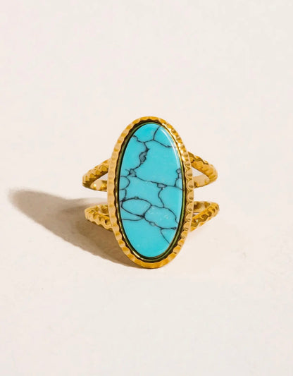 Natural stone ring