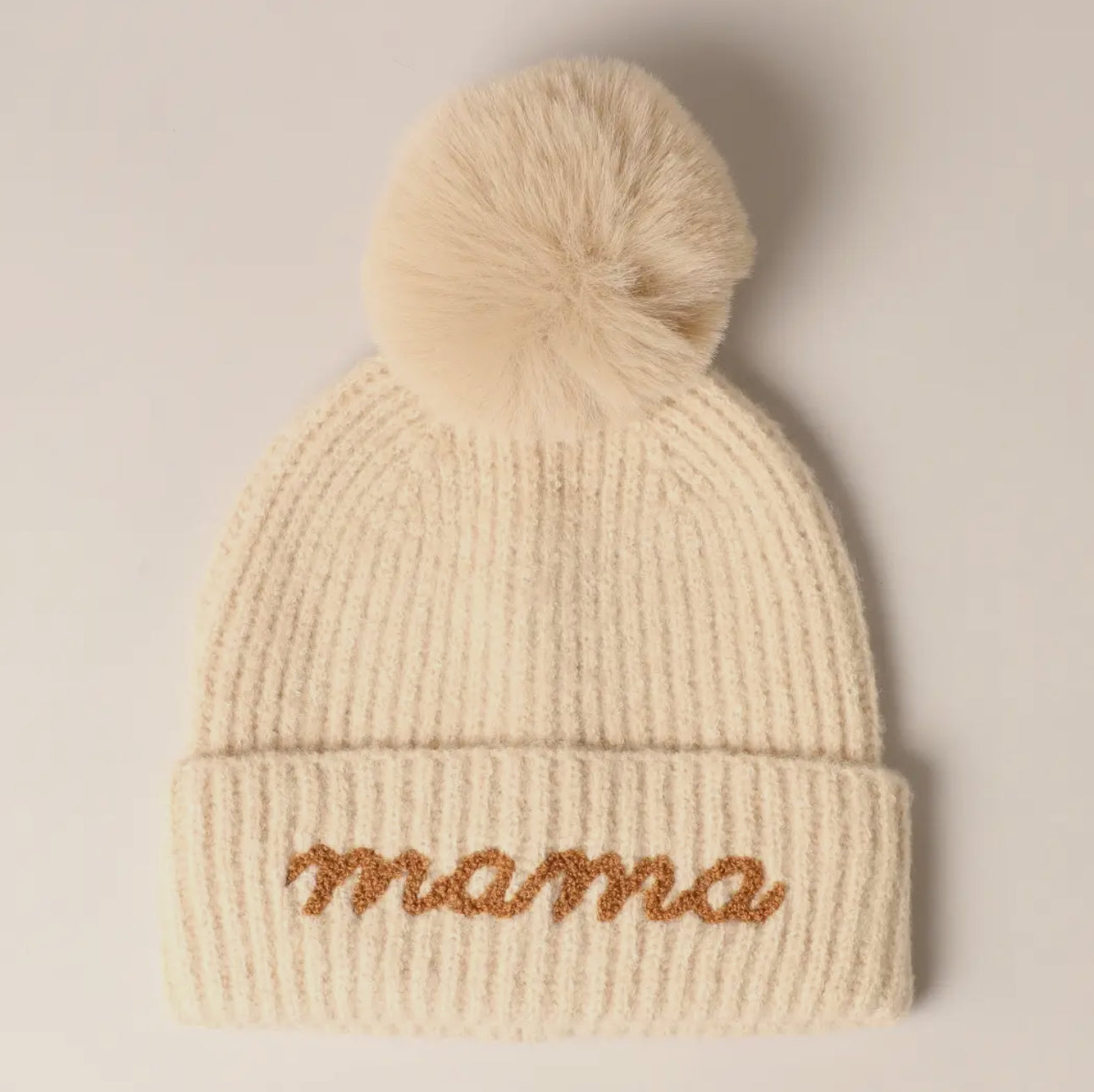 Winter Pom hat, mama